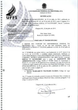 Portaria 536-GR-2011 Retificação