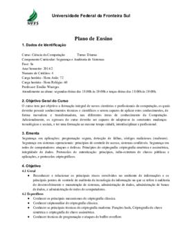 Segurança e Auditoria de Sistemas