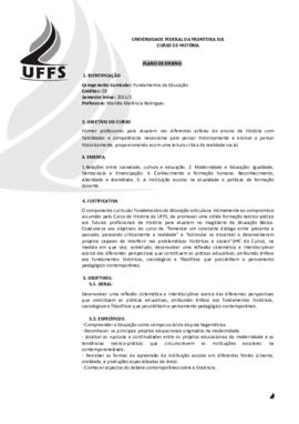 Fundamentos da Educação