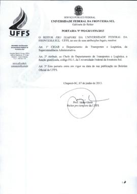 Portaria 592-GR-2013