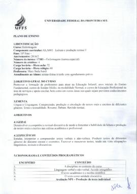 Leitura e Produção Textual I