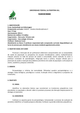 Estudos Interdisciplinares II