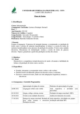 Leitura e Produção Textual I