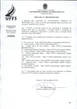 Portaria 1098-GR-2012