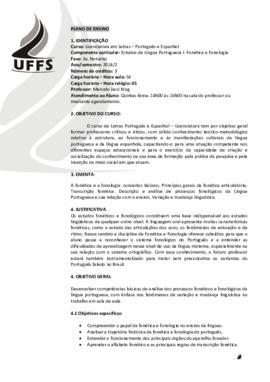 Estudos da Língua Portuguesa I