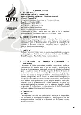 Introdução ao Pensamento Social