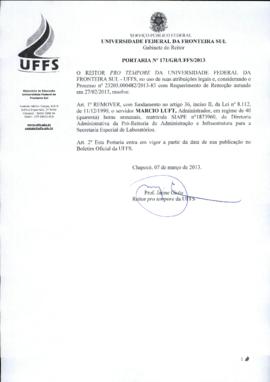 Portaria 171-GR-2013