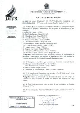 Portaria 437-GR-2012