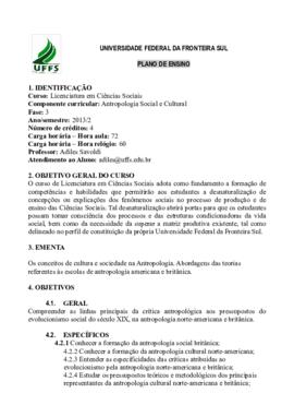 Antropologia Social e Cultural