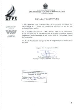 Portaria 043-GR-2012