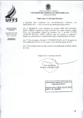 Portaria 207-GR-2013