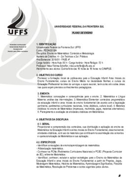 Ensino de Matemática - conteúdo e metodologia