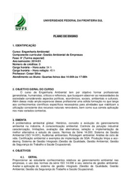 Gestão Ambiental de Empresas - Turma Especial