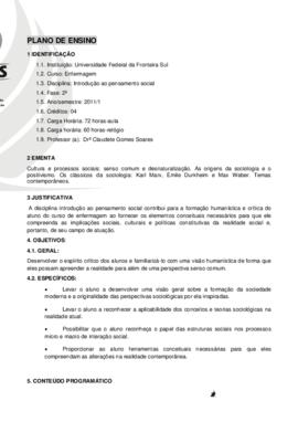 Introdução ao Pensamento Social
