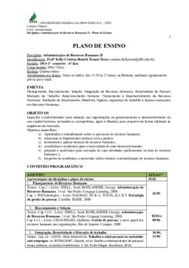 Administração de Recursos Humanos II