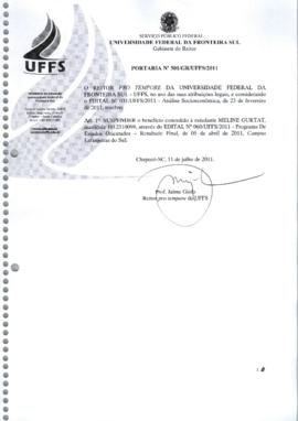 Portaria 501-GR-2011