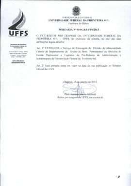 Portaria 019-GR-2013
