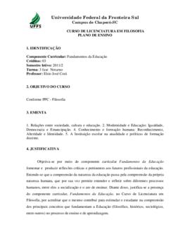 Fundamentos da Educação