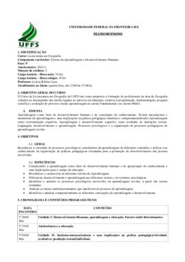 Teorias da Aprendizagem e Desenvolvimento Humano