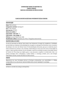 Sociologia IV