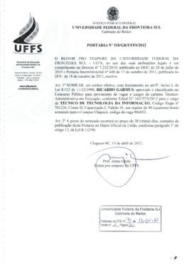 Portaria 318-GR-2012