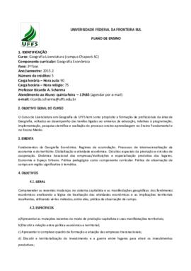 Geografia Econômica