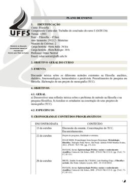 Trabalho de Conclusão de Curso I