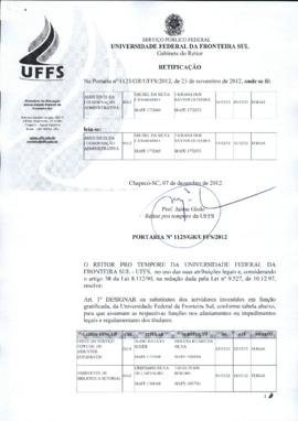 Portaria 1125-GR-2012 Retificação