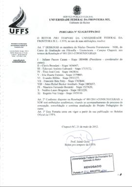 Portaria 521-GR-2012
