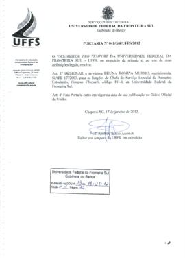 Portaria 041-GR-2012