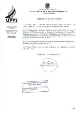 Portaria 249-GR-2012