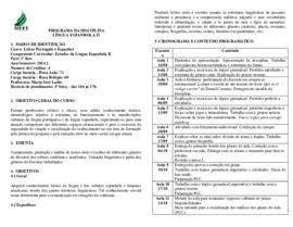 Estudos da Língua Espanhola II