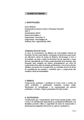 Leitura e Produção Textual II