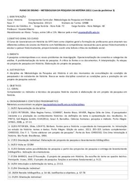 Metodologia da Pesquisa em História