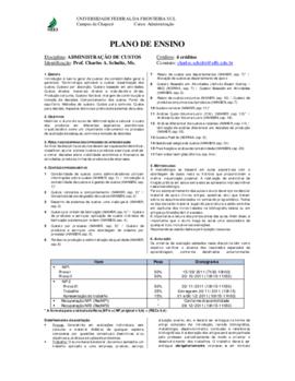 Administração de Custos