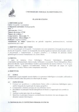 Hidrogeografia