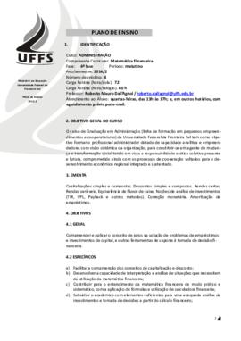 Matemática Financeira