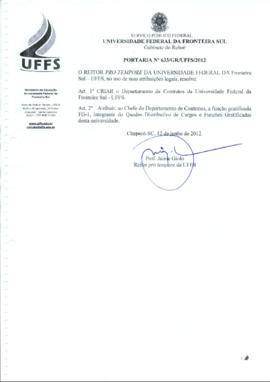 Portaria 633-GR-2012