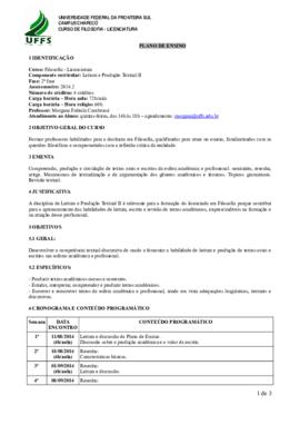 Leitura e Produção Textual II