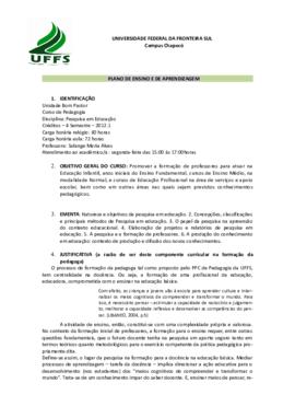 Pesquisa em Educação