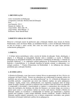 História Geral da Educação