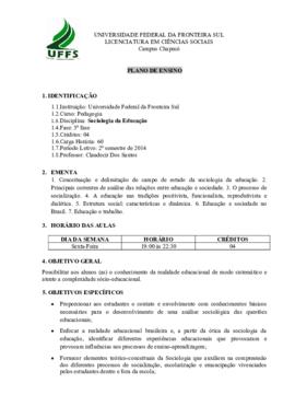 Sociologia da Educação