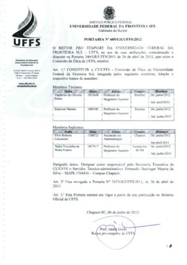 Portaria 605-GR-2012