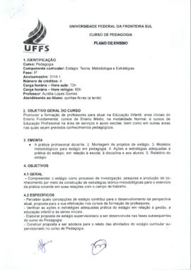 Estágio - Teoria Metodologia e Estratégias