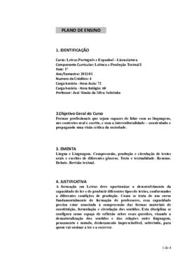 Leitura e Produção Textual I
