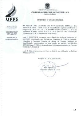 Portaria 680-GR-2012