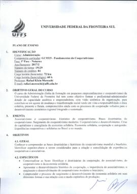 Fundamentos do Cooperativismo