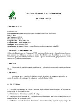 Estágio Curricular Supervisionado III