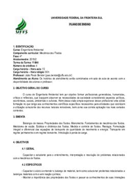 Mecânica dos Fluidos