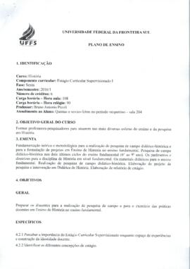 Estágio Curricular Supervisionado I